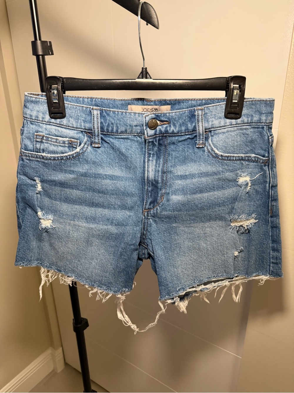 Joe's Jeans Light Blue Distressed Raw-Hem Denim Cutoff Shorts